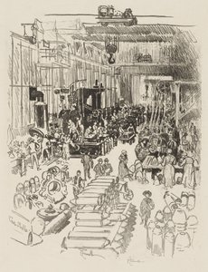 English War Work: Finishing Shells by Joseph Pennell