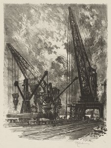 English War Work: Taking the Big Gun Away by Joseph Pennell