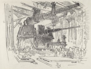 Fitting Guns in Turrets by Joseph Pennell