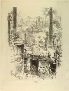 From the Tops of the Furnaces by Joseph Pennell