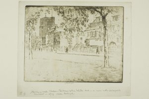 House Where Whistler Died by Joseph Pennell