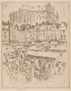 La Place, Beauvais by Joseph Pennell