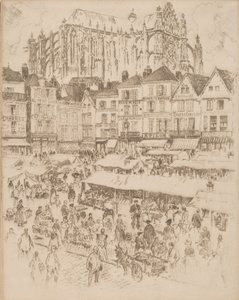 La Place, Beauvais by Joseph Pennell