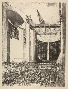 Laying the Floor of Pedro Miguel Lock
