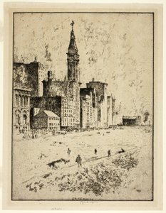 Michigan Avenue, Chicago (The City Dirtyful) by Joseph Pennell