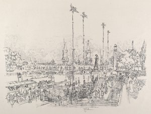 Oberbaum Bridge, Berlin by Joseph Pennell
