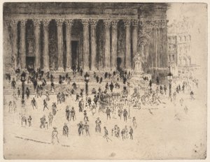 Pavement St. Paul by Joseph Pennell