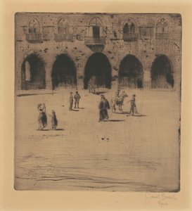 Plazza del Comune, Pistoia by Joseph Pennell