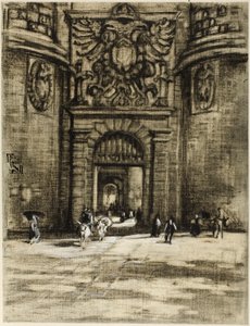 Porta Viragia, Toledo by Joseph Pennell