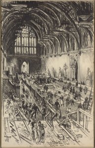 Preparations for the Lying in State of Edward VII by Joseph Pennell