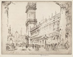 Rebuilding the Campanile, Venice, No.II