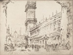 Rebuilding the Campanile, Venice, No.II, 1911