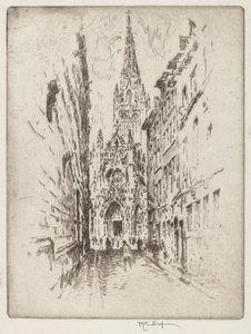 San Maclou, Rouen by Joseph Pennell