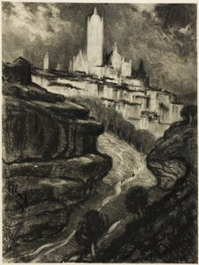 Segovia by Joseph Pennell