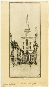 Spitalfields Church by Joseph Pennell