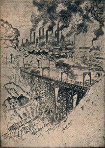 Steel-Edgar Thomson Works by Joseph Pennell