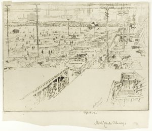 Stock Yards, Chicago by Joseph Pennell