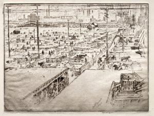 Stockyards, Chicago by Joseph Pennell