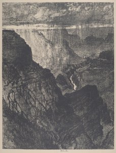 Storm in the Grand Canyon by Joseph Pennell