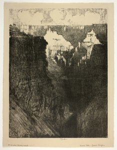 Sunset Cities, in the Grand Canyon by Joseph Pennell