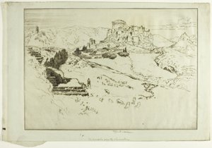 The Acropolis from the Observatory by Joseph Pennell