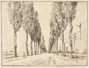 The Avenue near Valenciennes by Joseph Pennell