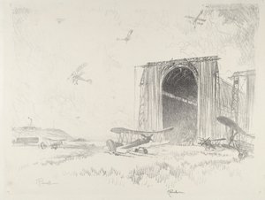 The Balloon-Shed by Joseph Pennell