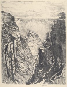 The Bright Angel Trail by Joseph Pennell