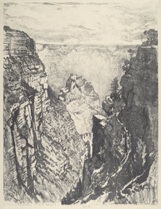 The Bright Angel Trail by Joseph Pennell