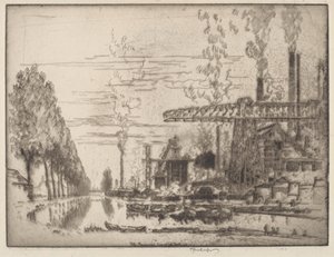 The Brussels Canal, A Modern Hobbema by Joseph Pennell