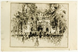 The Cathedral, Panama by Joseph Pennell
