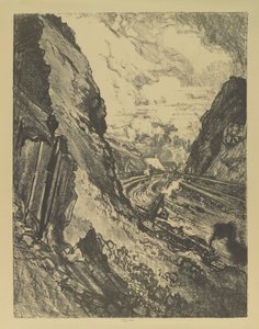 The Cut Toward Culebra by Joseph Pennell