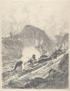 The Cut from Culebra by Joseph Pennell