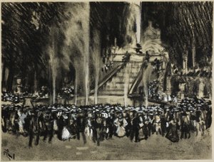 The Fountains Playing at La Granga by Joseph Pennell