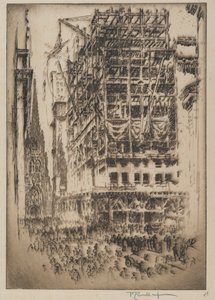 The New Stock Exchange, 1921 by Joseph Pennell