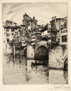 The Ponte Vecchio by Joseph Pennell