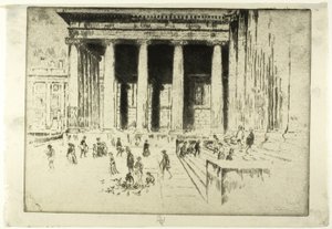 The Steps, British Museum by Joseph Pennell