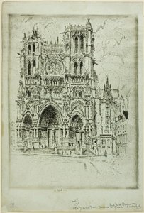 The West Front, Amiens by Joseph Pennell