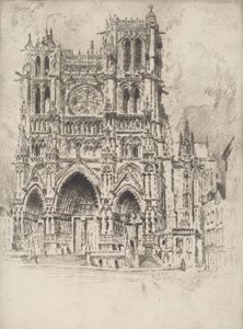 The West Front, Amiens, 1907 by Joseph Pennell