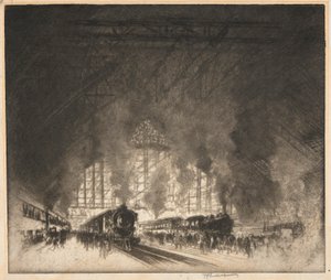 Trains That Come and Trains That Go by Joseph Pennell