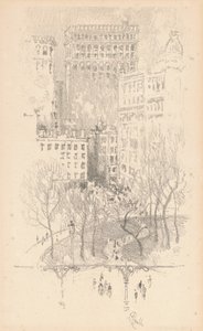 Union Square, 1904 by Joseph Pennell