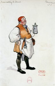 Costume for character of host in Damnation of Faust by Hector Berlioz by Joseph Porphyre Pinchon