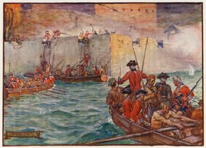 Admiral Edward Vernon Leading an Attack During the War of Jenkins