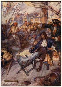 Admiral John Benbow Wounded Fighting the French off Cape Santa Marta, West Indies