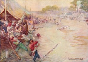 The Boats Stuck in the Mud and Were an Easy Mark, 1908