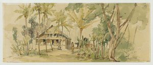 House of the Roankiddi Chief on the Island of Puinipet (Ponape), Caroline Islands by Joseph Selleny