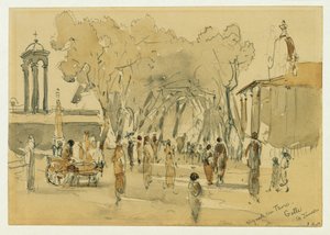 Road to the Gate in Point de Galle, Ceylon (Sri Lanka) by Joseph Selleny