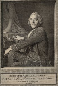 Portrait of Christophe-Gabriel Allegrain (1710-1795), French sculptor (engraving after the painting by Joseph-Siffrein Duplessis) by Joseph Siffred (after) Duplessis