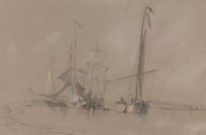 Shipping off the Coast near Corton by Joseph Stannard