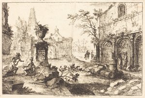 Architectural Fantasy with Roman Ruins by Joseph Stephan